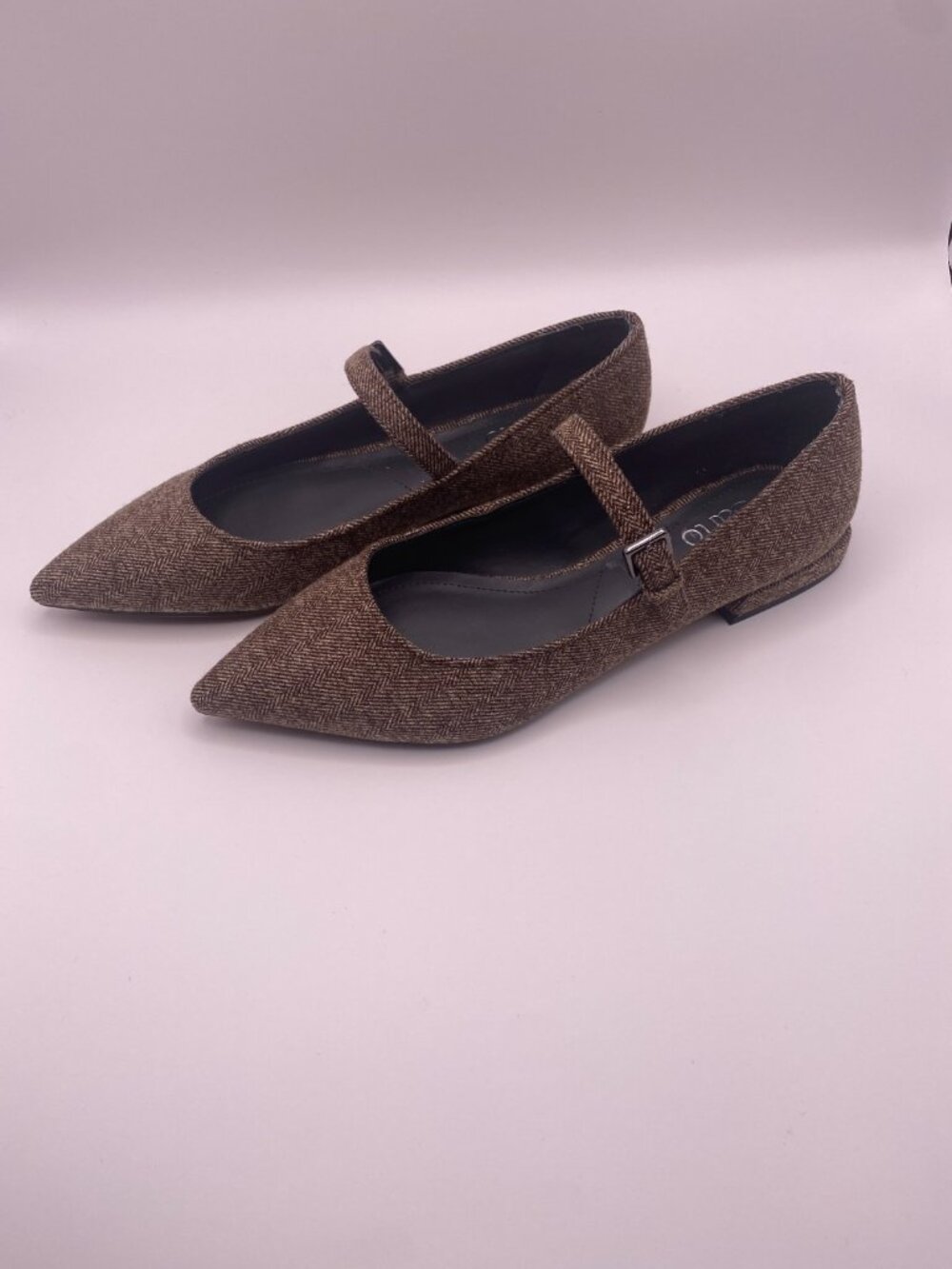 Franco Sarto Women’s Nalin Brown Pointy Toe Ballet Mary Jane Flat Sz 6.5